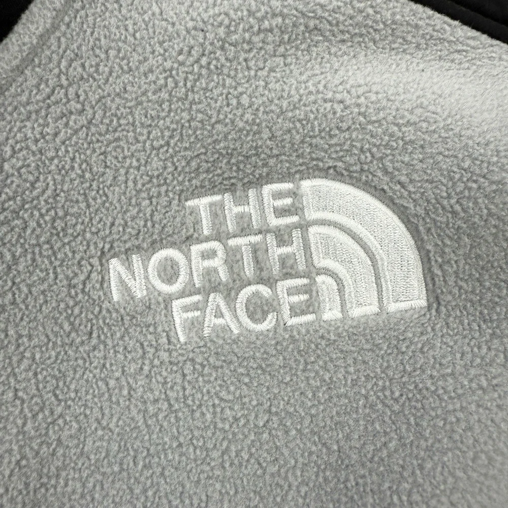 The North Face‎ ½ Snap Pullover Fleece Sweater Gray Black Red Men's Size 2XL